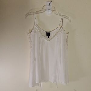 Disney Beauty & The Beast Elegant White Lace Trim Cami Top Size S